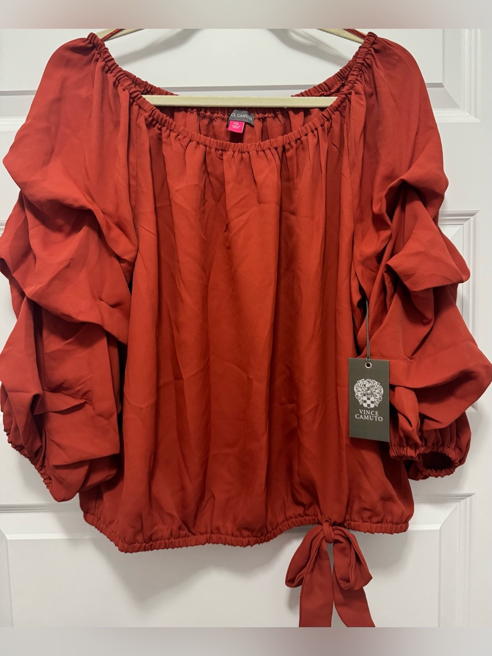 VINCE CAMUTO off shoulder peasant blouse